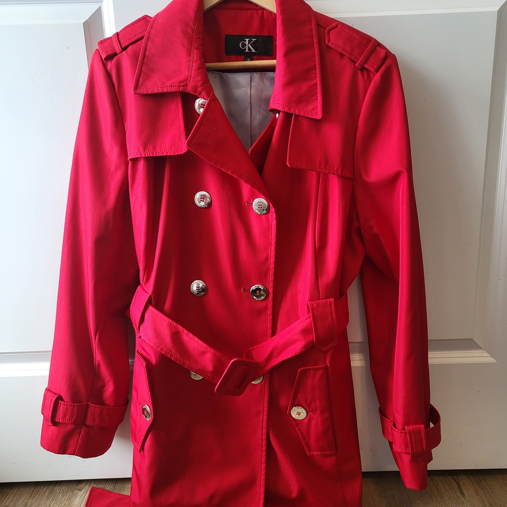 Calvin Klein Red Women's Trench Coat